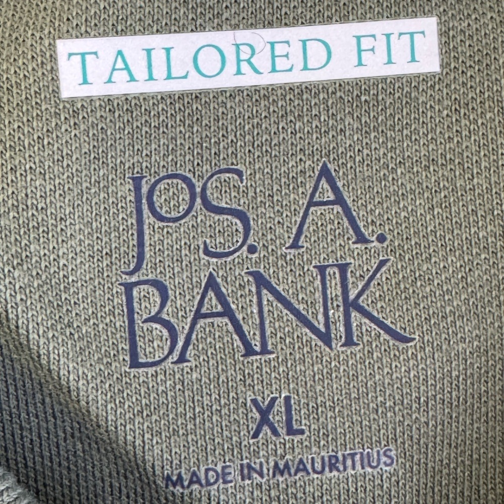 Jos.A.Bank tailored fit pique polo shirt, size XL, army green color NWT - Picture 6 of 9